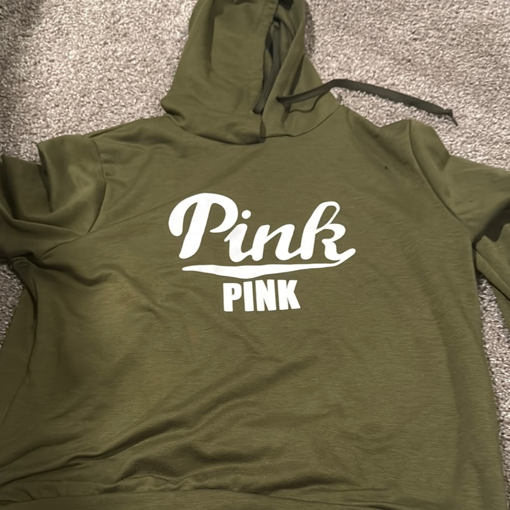 Green Hoodie with White Logo